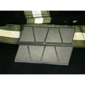 Air filter with six rectangular panels for Matte Black Reflective Helmet Tetrahedron 8 Pack