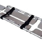 Aluminum medical scoop stretcher with patient restraint straps by Line2design for emergencies