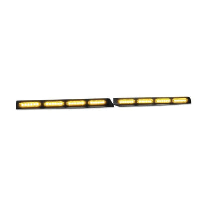 Amber LED light bars on UBL U-Lite Visor Bar for enhanced visibility and safety