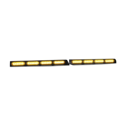 Amber LED light bars on UBL U-Lite Visor Bar for enhanced visibility and safety