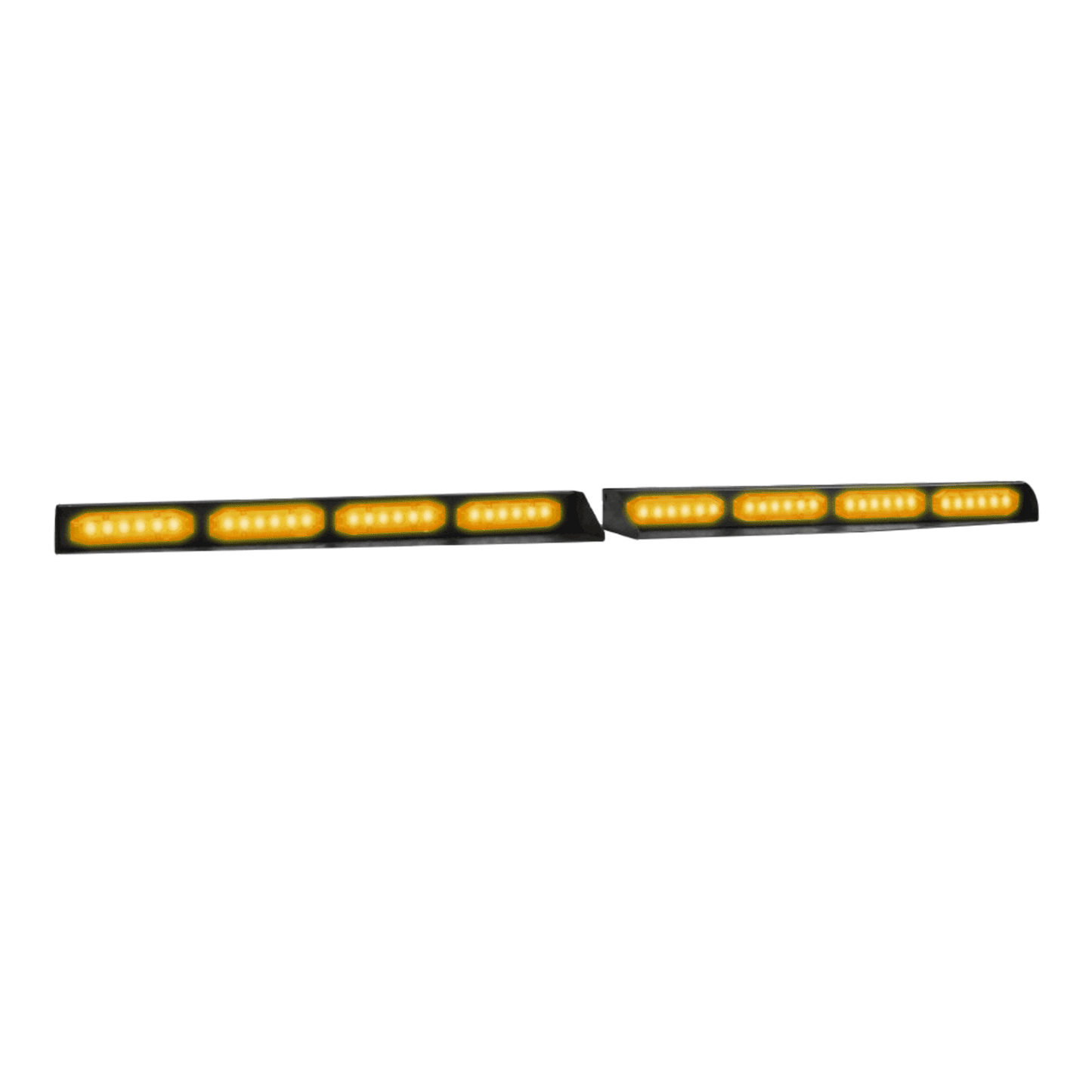 Amber LED light bars on UBL U-Lite Visor Bar with 3-watt LEDs, size visor bars