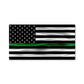 American Flag with unique stripes and green line, perfect Firefighter American Flag Gift