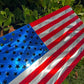 American Flag with reflective surface for Firefighter American Flag Gift in red silver blue