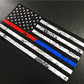 Distressed American Flag Decal featuring Red & Blue Line for support and unity