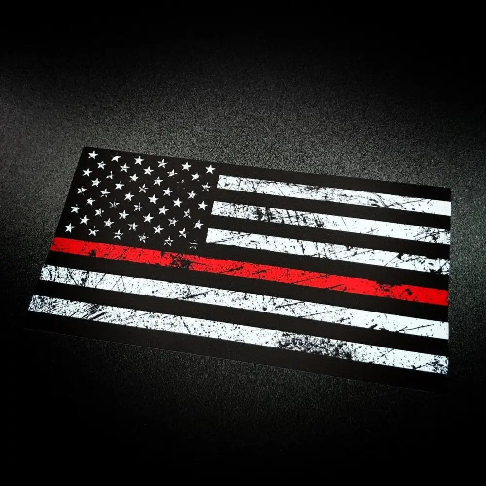 American Flag Red Line - Decal - Chief Miller Apparel