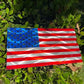 Firefighter American Flag featuring red, white stripes and blue field with stars