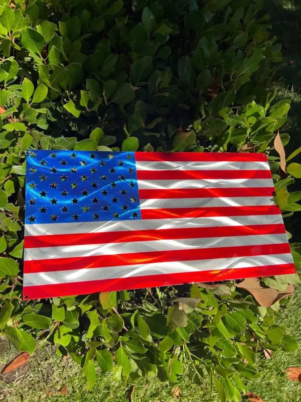 Firefighter American Flag featuring red, white stripes and blue field with stars