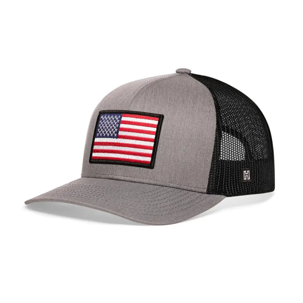 American Flag Trucker Hat | Gray Black USA Snapback - Chief Miller Apparel