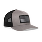 Chief Miller Trucker Hat American Flag Trucker Hat  |  Gray Black USA Snapback Apparel