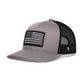 Chief Miller Trucker Hat American Flag Trucker Hat  |  Gray Black USA Snapback Apparel