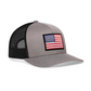 American Flag Trucker Hat | Gray Black USA Snapback - Chief Miller Apparel