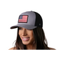 American Flag Trucker Hat | Gray Black USA Snapback - Chief Miller Apparel