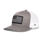 Chief Miller Trucker Hat American Flag Trucker Hat  |  Gray White USA Snapback Apparel