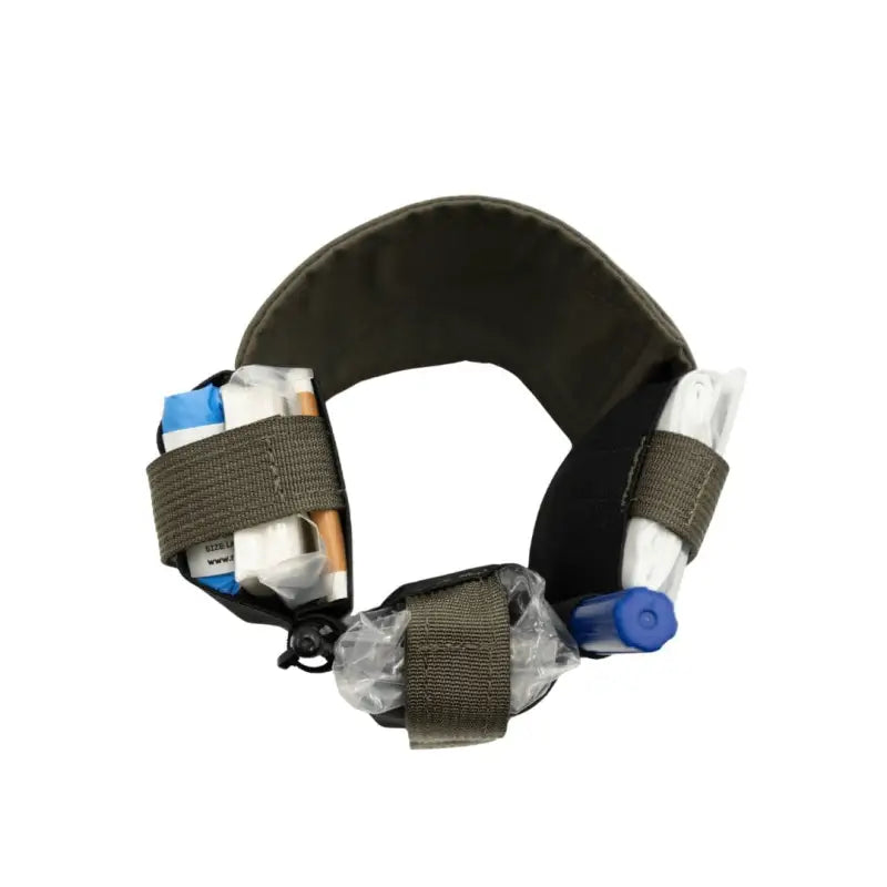 Tactical neck collar with pouches for Ankle Kit, ideal for first responders