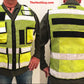 High visibility vest ANSI II Cert in florescent green mesh with pockets and reflective stripes