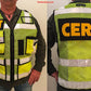 High visibility vest ANSI II CERT in fluorescent green mesh with reflective stripes