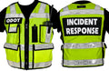 High visibility vest with ODOT and INCIDENT RESPONSE lettering for incident command use