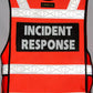 High visibility vest featuring INCIDENT RESPONSE text and reflective stripes for ODOT incident command