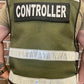 Olive green ODOT Incident Command Vest with reflective stripes and CONTROLLER text