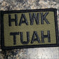 As Seen on Socials - ’HAWK TUAH’ - Spit On That Thang - 2x3 Patch - Olive Drab w/Black - Patches