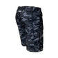 Men’s Freestyle Running Shorts in Black Gray Camo with stylish side stripes