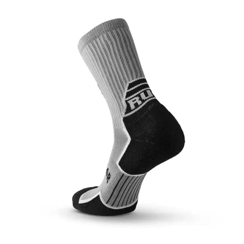 Athletic MudGear Ruck Sock in gray with black heel and toe for die-hard ruckers