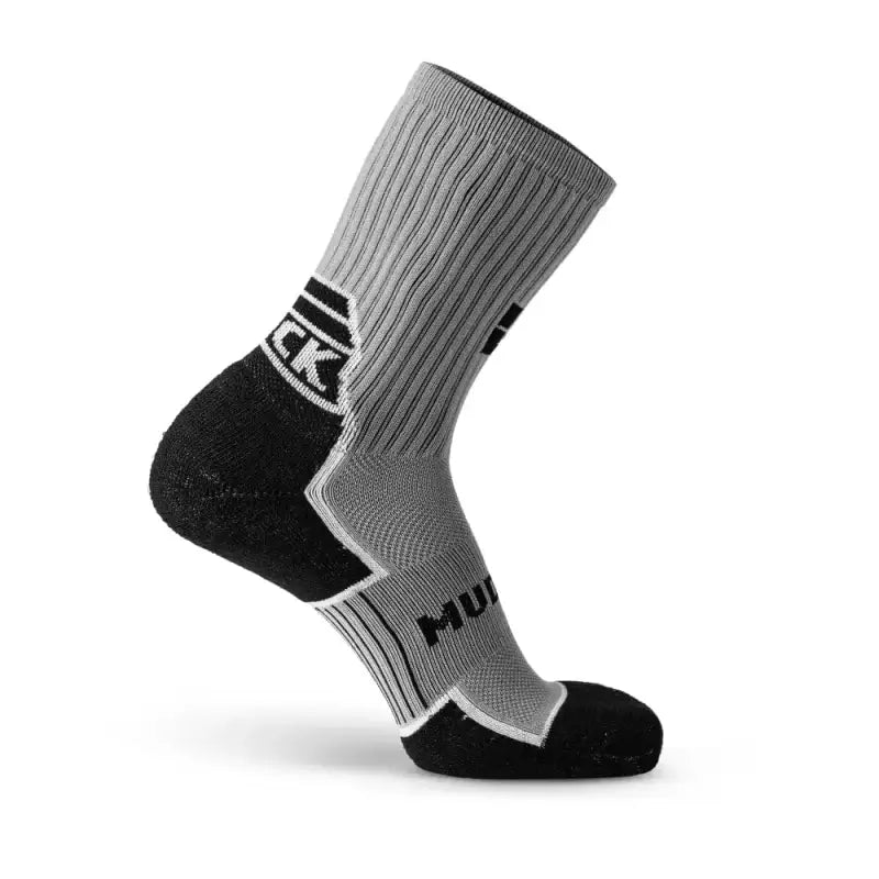 MudGear Ruck Sock in gray with black heel/toe, ideal for die-hard ruckers