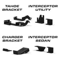 Automotive bracket sets for Feniex Hammer current siren used by first responders