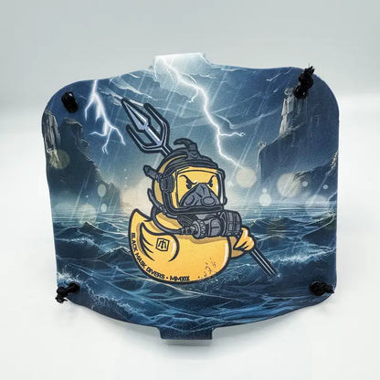 Drawstring bag with diver duck design for first responders firefighters and police