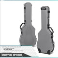 Multiple perspectives of the Tactical Discreet Guitar Case designed as a custom foam rifle case.