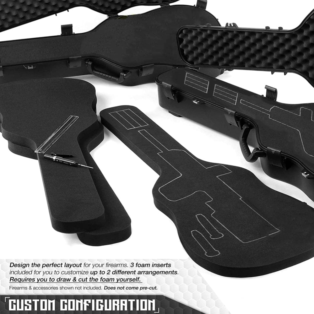 Exterior shot of the Tactical Discreet Guitar Case resembling a guitar for covert firearm transport.