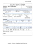 Ballistic resistance test report for YM1 YL1 body armor plate Level RF1 III