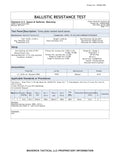 Ballistic resistance test report for ZM2 ZL2 Body Armor Plate with Silicone Carbide Ceramic