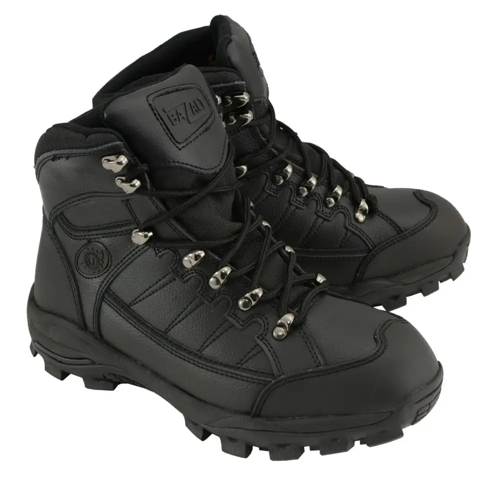 Bazalt MBM9128 Men's Black Water and Frost Proof Leather Lace-Up Work Boots - Chief Miller Apparel