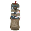 Military-style kit in Coyote Tan featuring an outer empty pouch and mesh for supplies