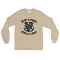 Beige Police Long Sleeve T-Shirt with Do My Tattoos Matter Now? Graphic Design 3XL 4XL 5XL