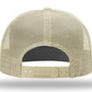 Beige mesh-back trucker hat with adjustable snap, perfect staple hat for first responders