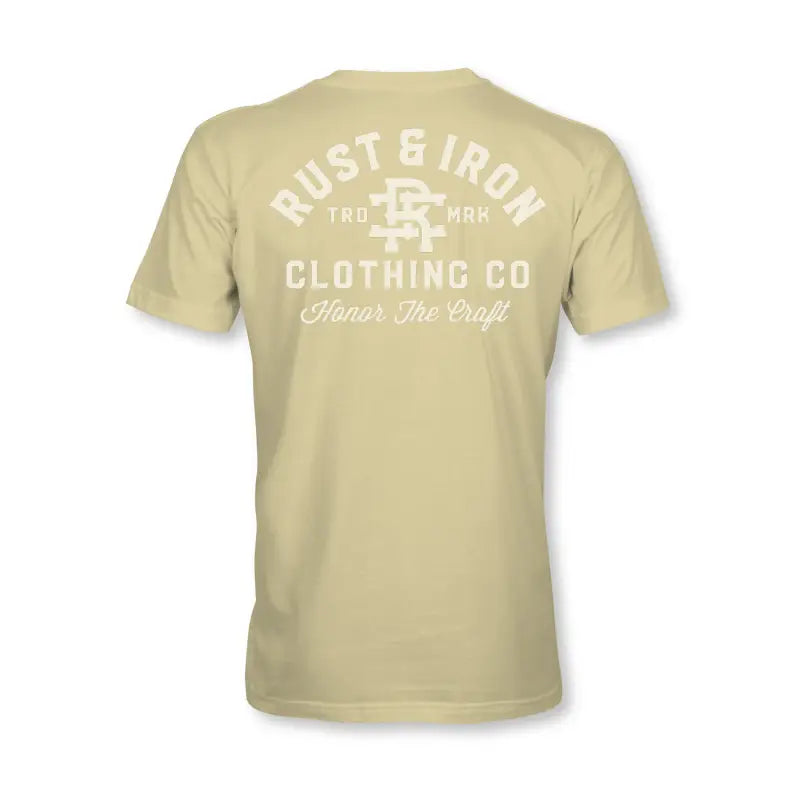 Beige North Ops Tee featuring Rust & Iron Clothing Co. printed design