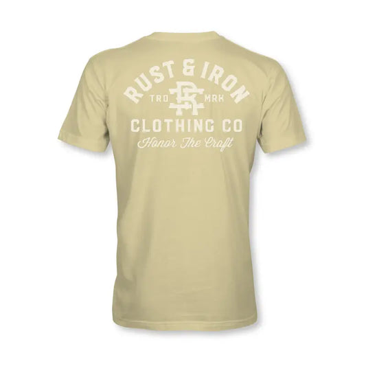 Beige North Ops Tee featuring Rust & Iron Clothing Co. printed design