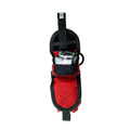 Red and black nylon empty pouch camera case with adjustable straps for Belt Kit