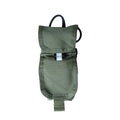 Military-style olive green empty pouch with buckle closure for Belt Kit