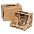 BenShot Coffee Mug in retail packaging showcasing a unique design for coffee lovers