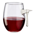 Wine glass with a hammer attachment, part of BenShot Fire Axe Glasses collection