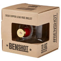 BenShot Shotgun Shell Glasses featuring a red and brass shotgun shell casing design