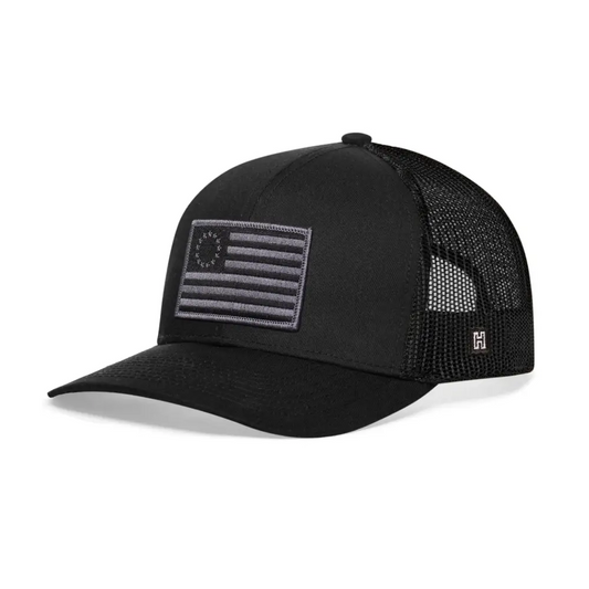 Chief Miller Trucker Hat Betsy Ross Flag Trucker Tactical  |  Black USA Snapback Apparel