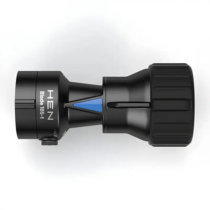 Black adjustable Blade-185GPM 50PSI nozzle with blue component and HEN branding