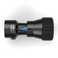 Black adjustable spray nozzle with blue components for Blade-265GPM 50PSI nozzle