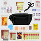 Black first aid fanny waist pouch for responders and firefighters with essential supplies