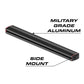 Black aluminum light bar on Feniex Fusion Work Light for durable outdoor lighting