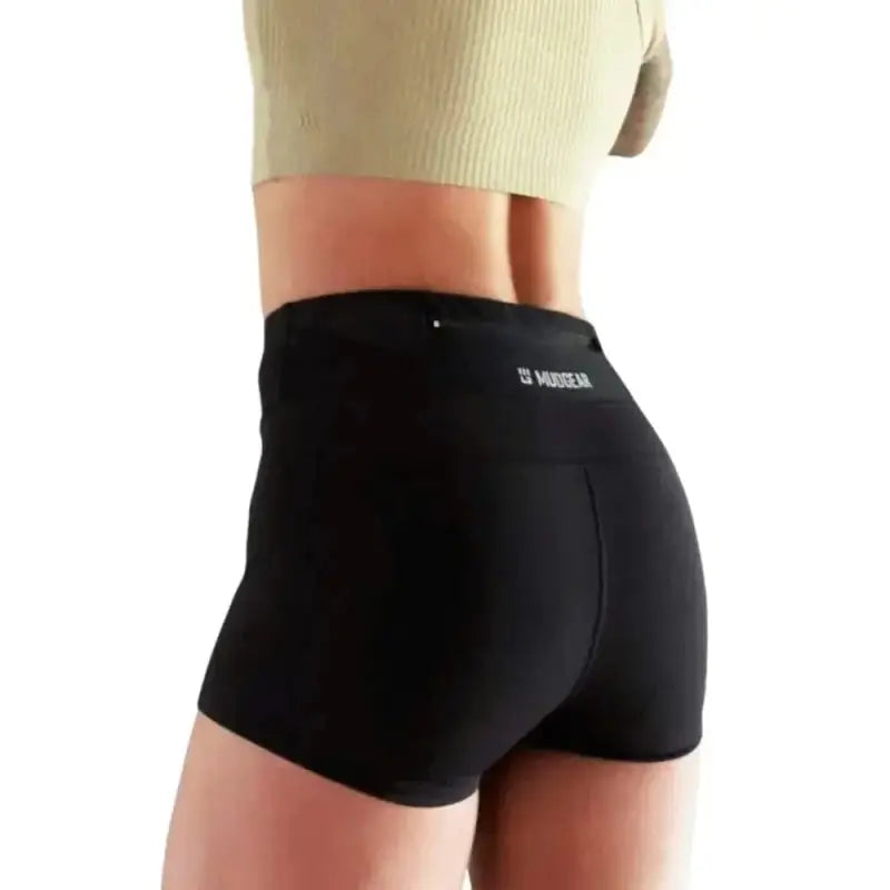 Black Women’s Flex-Fit Compression Shorts with a fitted design and 2-inch inseam